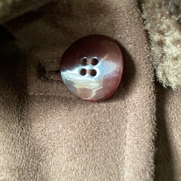 Liz Claiborne Dark Brown Faux Fur Lined Belted Fall Casual  Coat- Sz-M - Picture 10 of 16